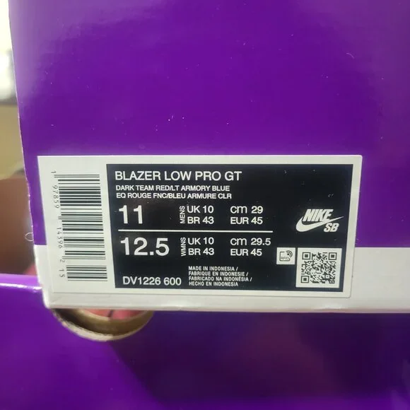Nike SB Blazer Low Pro GT Grant Taylor Team Red Light Blue DV1226-600 11 & 12 - Picture 7 of 15